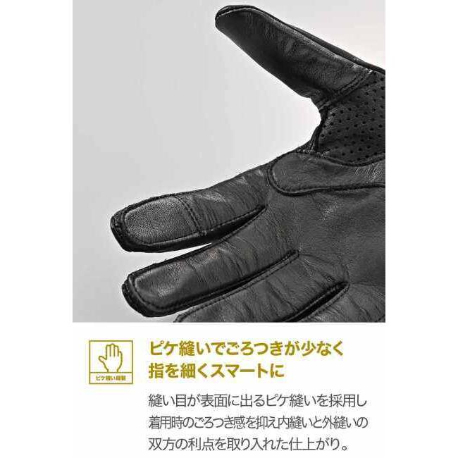 DAYTONA デイトナ ピケ縫いパンチンググローブ DG-038 サイズ：XLサイズ レザーグローブ グローブ アパレル | DAYTONA（バイク用品） | 07