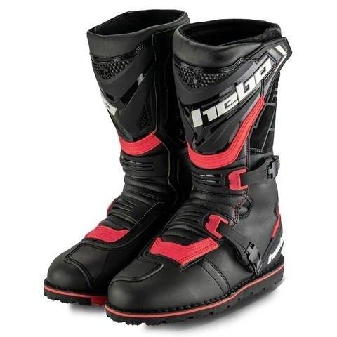 トライアルブーツ ブラック/レッド 箱付き Hebo（エボ） HT1017R TECHNICAL3.0MICRO トライアルブーツ サイズ：42