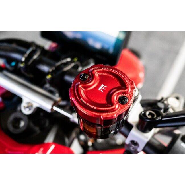 EVOTECH エボテック Brembo Brake Fluid Tank Cap 45Cc， Red マスターシリンダータンクキャップ・リザーバーカバー ブレーキの画像