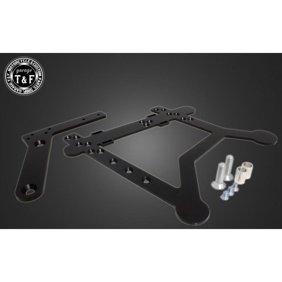 新品バルカン400用 フラットフェンダー用 棒ステー ブラック t&f Garage T＆F ガレージ カスタムフェンダー用サドルバックサポート