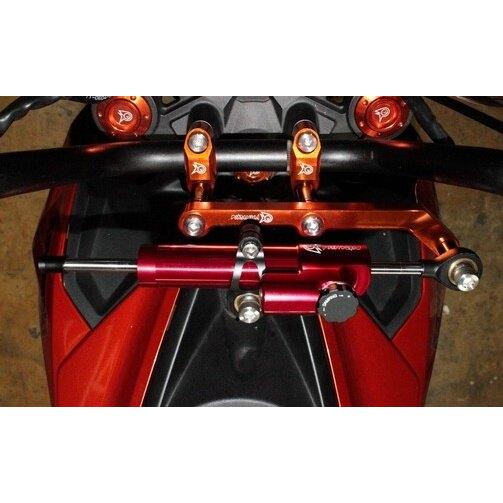 PIRANHA ピラニア CNC Steering Damper Bracket for Z-125 COLOR：Gold Z 125 KAWASAKI カワサキ ステアリングダンパーブラケット ハンドル周辺パーツ ハンドルの画像
