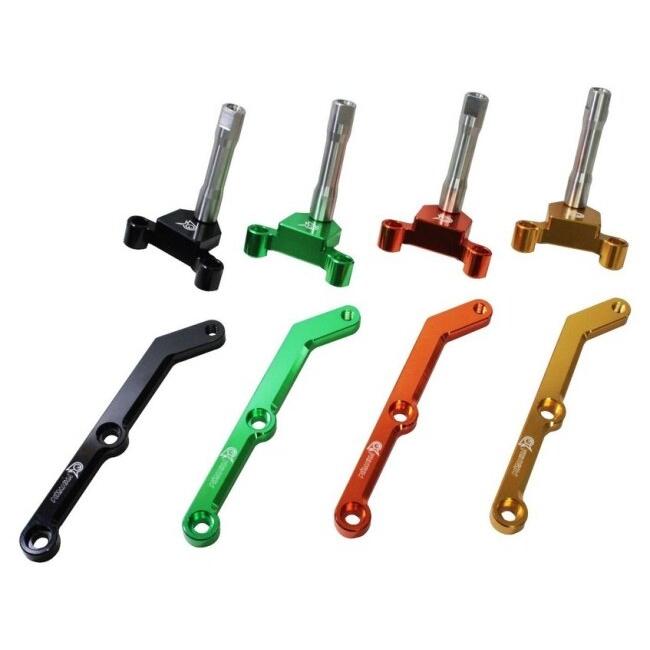 PIRANHA ピラニア CNC Steering Damper Bracket for Z-125 COLOR：Gold Z 125 KAWASAKI カワサキ ステアリングダンパーブラケット ハンドル周辺パーツ ハンドルの画像