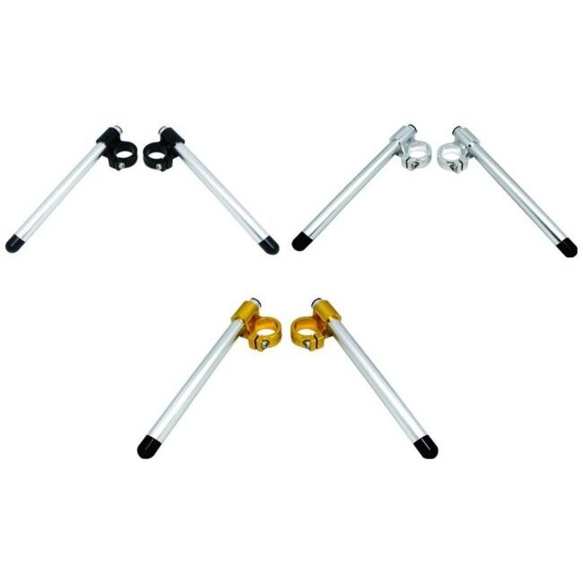 PIRANHA ピラニア CR RACING CNC Low Clip-on Handlebars 39mm for KSR-110 / Z-125 COLOR：Black KSR 110 Z 125 KAWASAKI カワサキ セパレートハンドルの画像