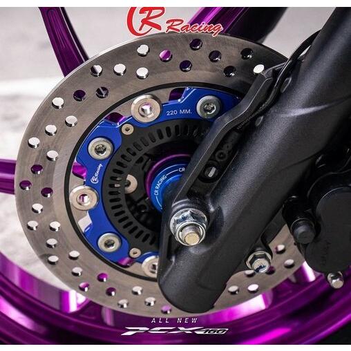 PIRANHA ピラニア CR RACING 2-Layer Front Brake Rotor with Stainless Steel Pins (220mm) for HONDA PCX-160 2023-2025 ABS COLOR：Blue PCX 160 ホンダ_1