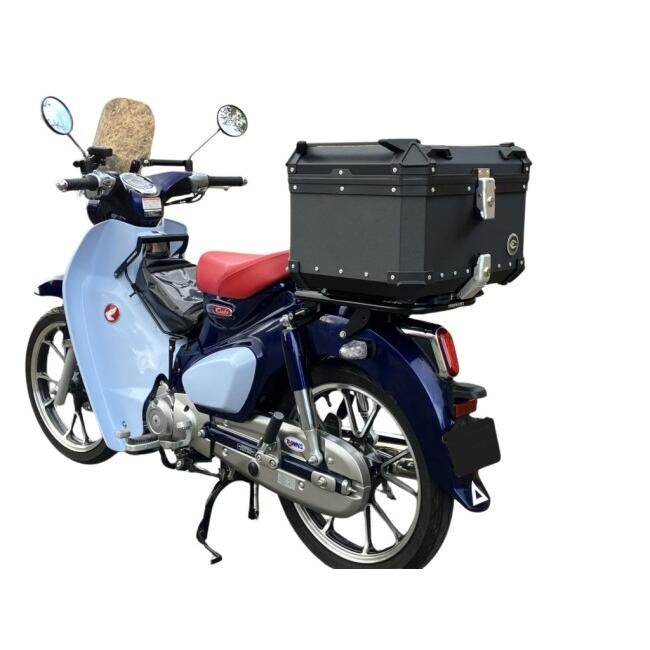 COOCASE クーケース アルミ トップケース Q5(55L)ヘアラインブラック トップケース・テールボックス 車体用バッグ・ケース