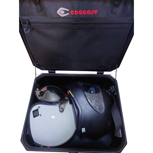 COOCASE クーケース アルミ トップケース Q5(55L)ヘアラインブラック トップケース・テールボックス 車体用バッグ・ケース