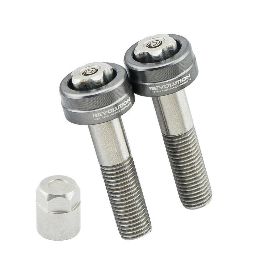 REVOLUTION レボリューション Anti-theft shock nut set M10x1.25 length 45mm. COLOR：Gray その他サスペンションオプション・補修部品 サスペンション 足回り | REVOLUTION
