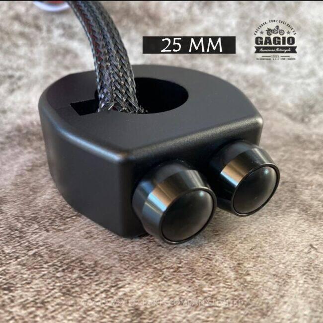 GAGIO MOTOR PARTS ガジオモーターパーツ V2 CNC handle switch 25 mm COLOR：Balck Button ハンドルスイッチ・スイッチボックス ハンドル周辺パーツ ハンドルの画像