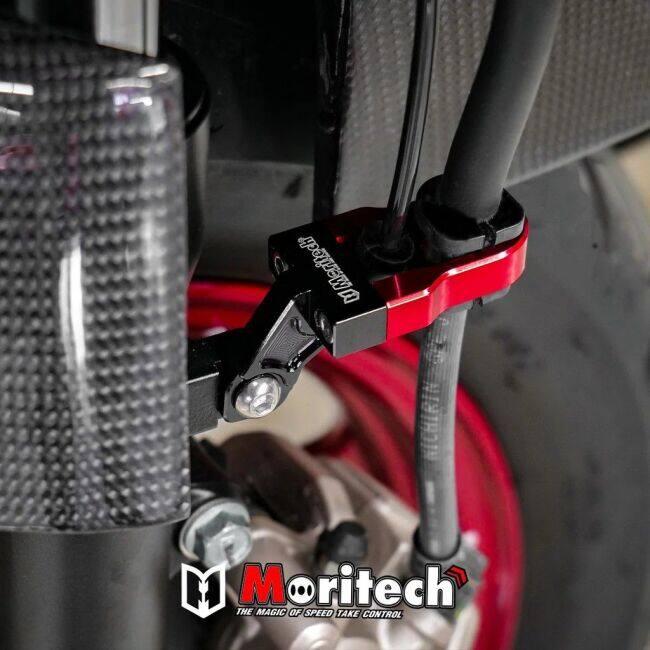 Moritech モリテック CNC Front Disc Brake Hose Clamp/Holder - GIORNO+ / LEAD-125 PCX-160 COLOR：Blue LEAD 125 PCX 160 HONDA ホンダ ブレーキ | ブランド登録なし | 04