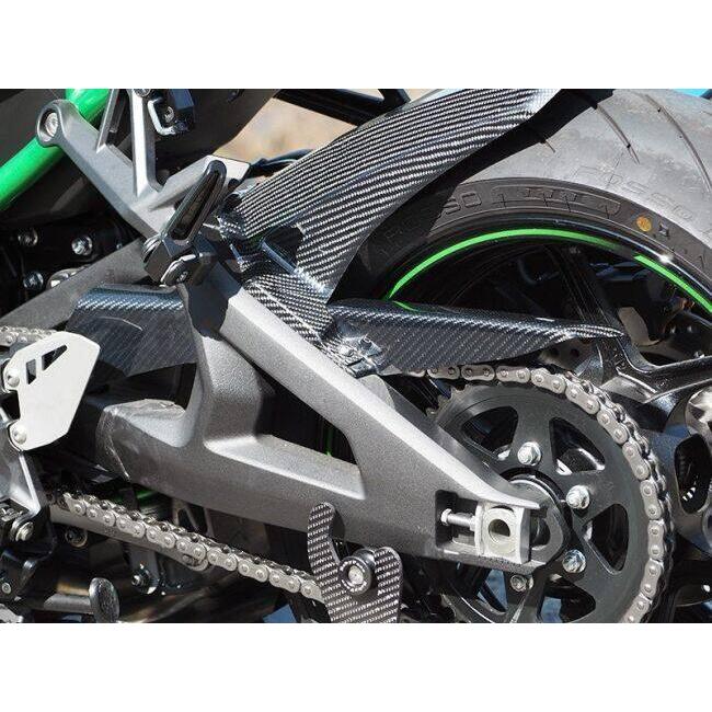 Magical Racing マジカルレーシング チェーンガード タイプ：綾織カーボン製 / MagiVeilセラミックコーティング：なし ZH2 KAWASAKI カワサキ フレームの画像