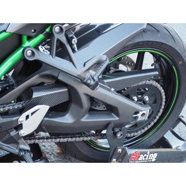 Magical Racing マジカルレーシング チェーンガード タイプ：綾織カーボン製 / MagiVeilセラミックコーティング：なし ZH2 KAWASAKI カワサキ フレームの画像