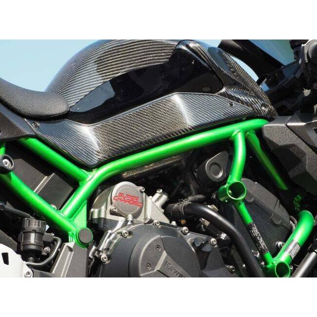 Magical Racing マジカルレーシング タンクサイドカバー MagiVeilセラミックコーティング：なし / タイプ：平織カーボン製 ZH2 KAWASAKI カワサキ カウル関連の画像