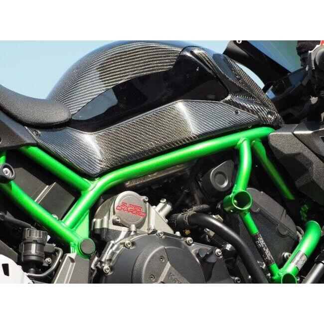 Magical Racing マジカルレーシング タンクサイドカバー MagiVeilセラミックコーティング：なし / タイプ：平織カーボン製 ZH2 KAWASAKI カワサキ カウル関連の画像