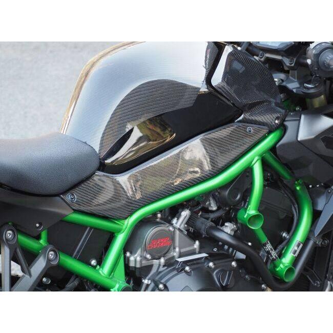 Magical Racing マジカルレーシング タンクサイドカバー MagiVeilセラミックコーティング：なし / タイプ：平織カーボン製 ZH2 KAWASAKI カワサキ カウル関連の画像