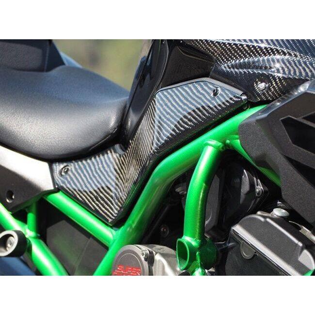 Magical Racing マジカルレーシング タンクサイドカバー MagiVeilセラミックコーティング：なし / タイプ：平織カーボン製 ZH2 KAWASAKI カワサキ カウル関連の画像
