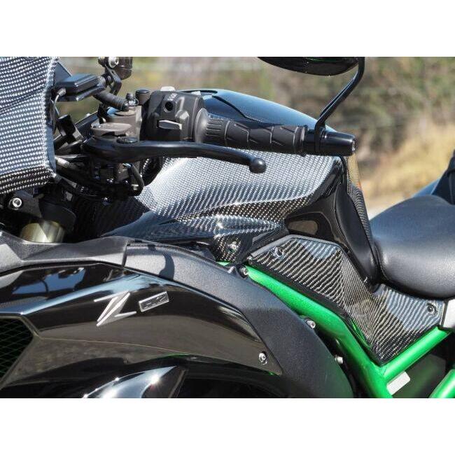 Magical Racing マジカルレーシング タンクサイドカバー MagiVeilセラミックコーティング：なし / タイプ：平織カーボン製 ZH2 KAWASAKI カワサキ カウル関連の画像