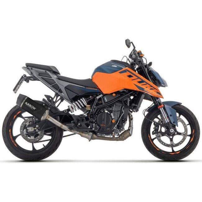 アロー - ARROW Indy Race EVO silencer with carby end cap Silencer material：aluminium Dark DUKE 125 390 KTM スリップオンマフラー えり巻き
