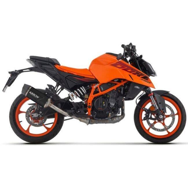 アロー - ARROW Indy Race EVO silencer with carby end cap Silencer material：aluminium Dark DUKE 125 390 KTM スリップオンマフラー えり巻き