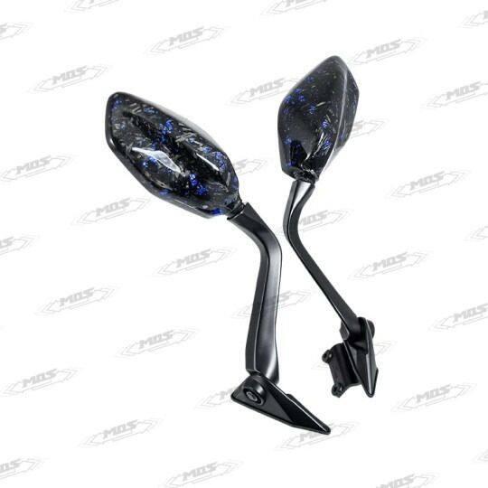 MOS モス Forged Blue Foil Carbon Fiber Left ＆ Right Rearview Mirrors AK 550 KYMCO キムコ ミラー ハンドル | モス | 02