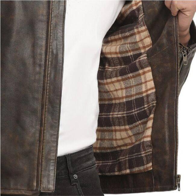 ROYAL ENFIELD ロイヤルエンフィールド CASUAL LEATHER JACKET サイズ：S 38cm カジュアルジャケット アパレルの画像