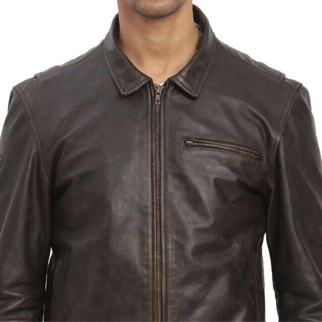 ROYAL ENFIELD ロイヤルエンフィールド CASUAL LEATHER JACKET サイズ：M 40cm カジュアルジャケット アパレルの画像