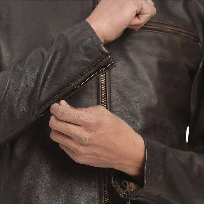 ROYAL ENFIELD ロイヤルエンフィールド CASUAL LEATHER JACKET サイズ：XL 44cm カジュアルジャケット アパレルの画像