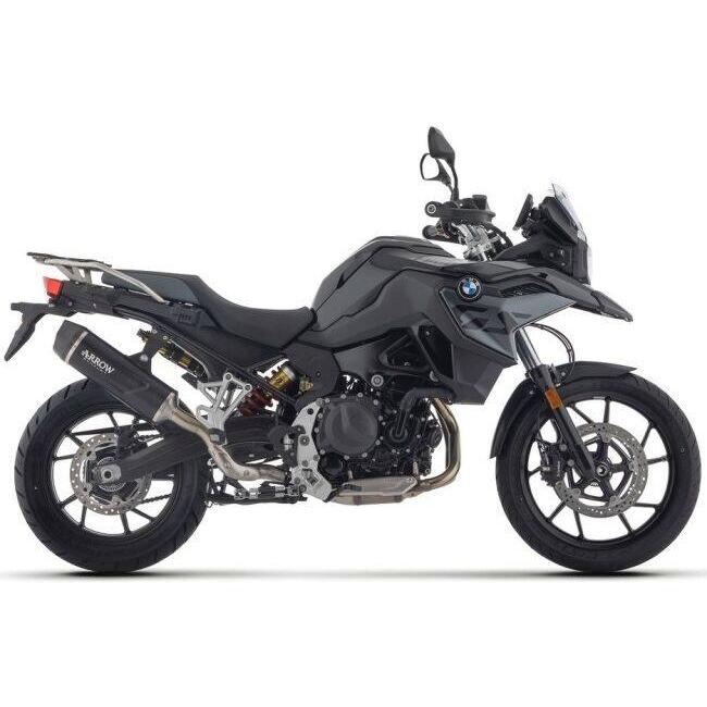 ARROW アロー Indy Race EVO silencer with carby end cap Silencer material：aluminium Dark F 900 GS Adventure 800 BMW スリップオンマフラー マフラーの画像