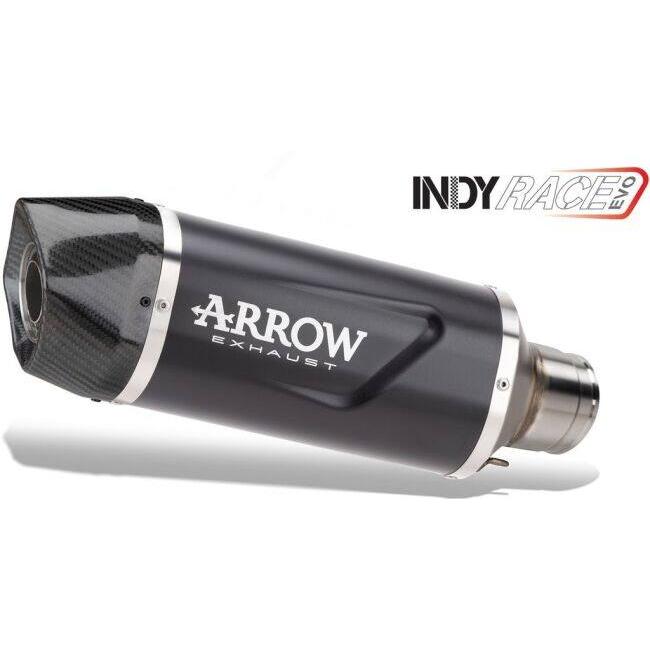 ARROW アロー Indy Race EVO silencer with carby end cap Silencer material：aluminium Dark F 900 GS Adventure 800 BMW スリップオンマフラー マフラーの画像