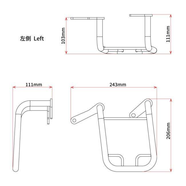 DRC ディーアールシー サイドバッグサポート KLX230 KLX230S KLX230SM シェルパ S KLX230DF KAWASAKI カワサキ サイドキャリア 外装 | DRC | 06
