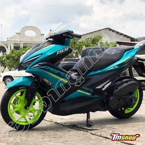HOLA RACING ホーラレーシング 14″ Alloy Wheels for Aerox 155 前後セット Color：Black AEROX YAMAHA ヤマハ ホイール ホイール関連 足回りの画像
