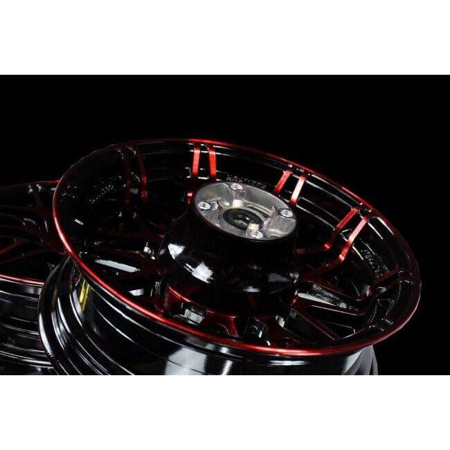 HOLA RACING ホーラレーシング 12″ Y10 Alloy Wheels for MONKEY， MSX， GPX Demon 前後セット Color：Red/Black DEMON MONKEY MSX HONDA ホンダ ホイールの画像