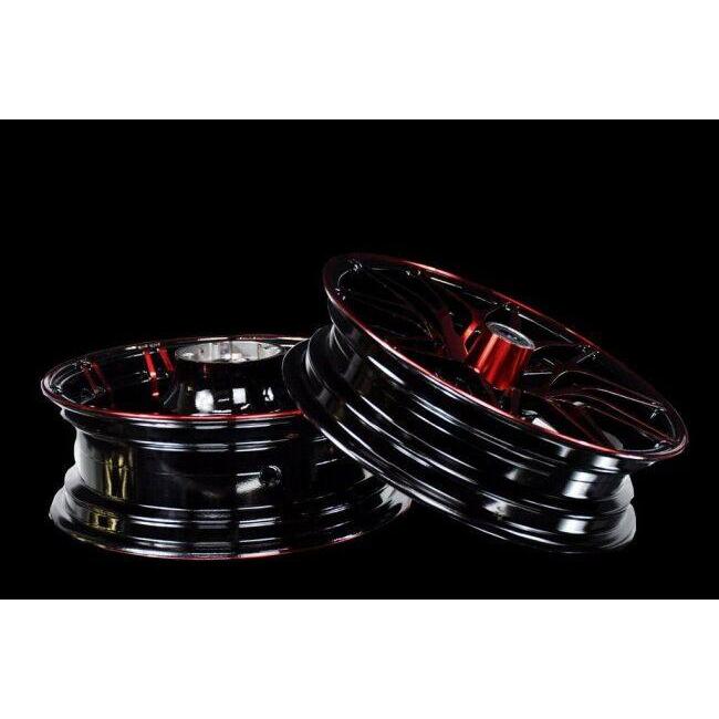 HOLA RACING ホーラレーシング 12″ Y10 Alloy Wheels for MONKEY， MSX， GPX Demon 前後セット Color：Red/Black DEMON MONKEY MSX HONDA ホンダ ホイールの画像