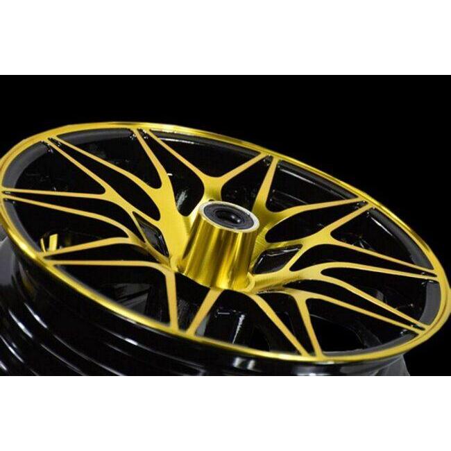 HOLA RACING ホーラレーシング 12″ Y10 Alloy Wheels for MONKEY， MSX， GPX Demon 前後セット Color：Gold/Black DEMON MONKEY MSX HONDA ホンダ ホイールの画像