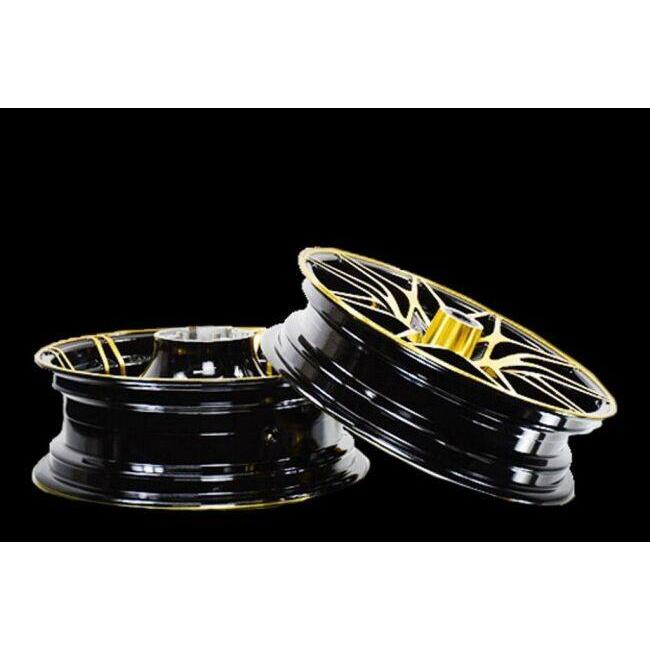 HOLA RACING ホーラレーシング 12″ Y10 Alloy Wheels for MONKEY， MSX， GPX Demon 前後セット Color：Gold/Black DEMON MONKEY MSX HONDA ホンダ ホイールの画像