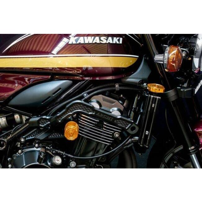 ARCHI アーキ ブラックメッシュ オーバーフローホースセット カラー：ゴールド Z900RS KAWASAKI カワサキ その他油温・水温オプション・補修部品 冷却関連 | ARCHI（バイク） | 01