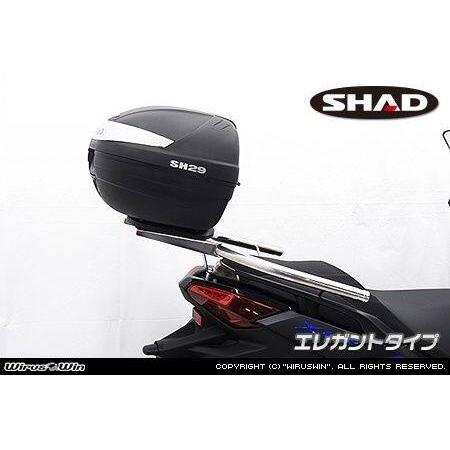 WirusWin ウイルズウィン SHAD製 リアボックス付きタンデムバー タイプ：エレガントタイプ XMAX YAMAHA ヤマハ グラブバー・タンデムバー・シーシーバー 外装の画像