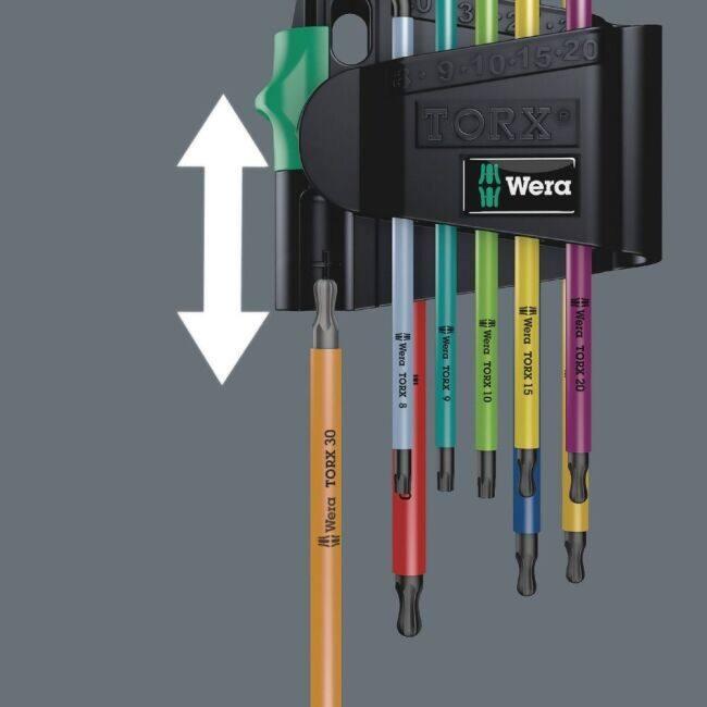 WERA ヴェラ 9本組 L型 いじり止め付 へクスローブレンチセット その他、ヘックスレンチ ヘックスレンチ ハンドツール_4