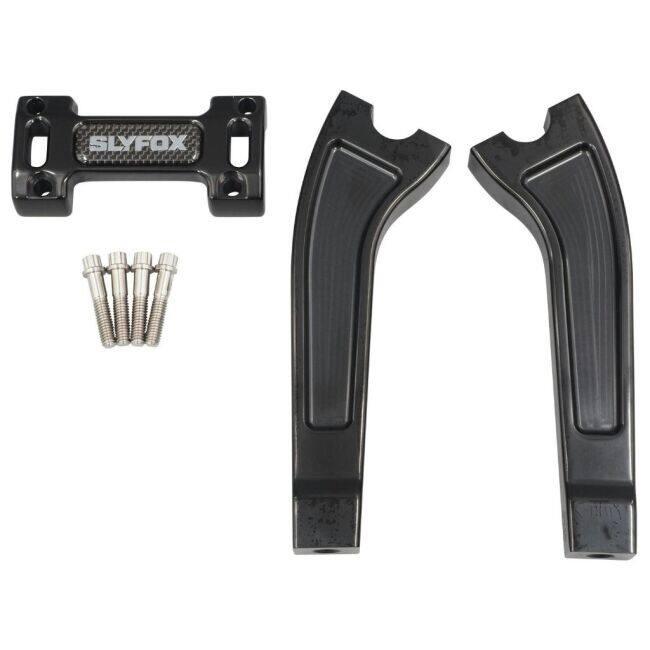 SLYFOX スライフォックス プルバックライザーキット type2 8in カラー：ブラック(06021531) HARLEY-DAVIDSON ハーレーダビッドソン ハンドル周辺パーツ_1