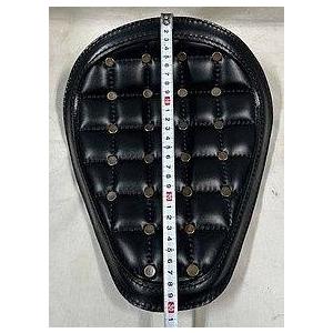 部品屋K\u0026W 【Lucky Custom Leather】ソロシートKIT (本革サドルシート) リジットタイプ カラー：リベット／ブラック DS250 YAMAHA ヤマハ シート 外装_3