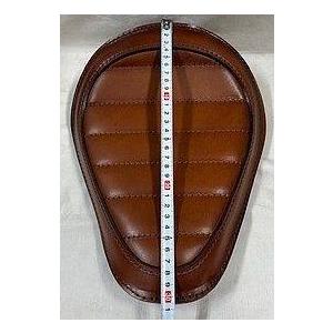 部品屋K\u0026W 【Lucky Custom Leather】ソロシートKIT (本革サドルシート) リジットタイプ カラー：横タックロール／ブラウン DS400 YAMAHA ヤマハ シート_2