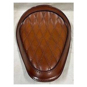 部品屋K\u0026W 【Lucky Custom Leather】ソロシートKIT (本革サドルシート) リジットタイプ カラー：ダイヤステッチ／ブラウン SHADOW HONDA ホンダ シート_1