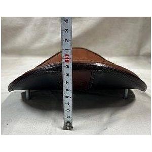 部品屋K\u0026W 【Lucky Custom Leather】ソロシートKIT (本革サドルシート) リジットタイプ カラー：縦タックロール／ブラウン SHADOW HONDA ホンダ シート_4