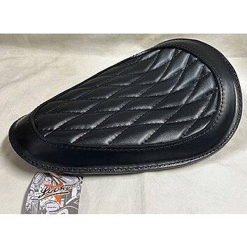 部品屋K\u0026W 【Lucky Custom Leather】ソロシートKIT (本革サドルシート) リジットタイプ カラー：ダイヤステッチ／ブラック SR400 YAMAHA ヤマハ シート_1