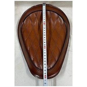 部品屋K\u0026W 【Lucky Custom Leather】ソロシートKIT (本革サドルシート) リジットタイプ カラー：ダイヤステッチ／ブラウン 250TR KAWASAKI カワサキ シート_2