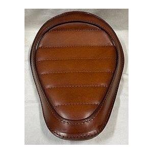 部品屋K\u0026W 【Lucky Custom Leather】ソロシートKIT (本革サドルシート) リジットタイプ カラー：横タックロール／ブラウン 250TR KAWASAKI カワサキ シート_1