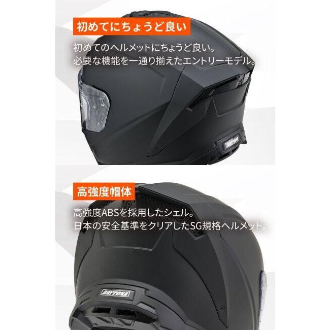 DAYTONA（デイトナ） DN-012SVフルフェイスヘルメット マットブラック
