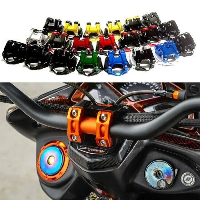 ブランド登録なし - DOGHOUSE ドッグハウス Gen 1 3D Handlebar Mount Kit Top Cover Color：Gold / Body C-Shaped Small Arch Color：Silver Chassis SMAX YAMAHA ヤマハ 手持ち部分