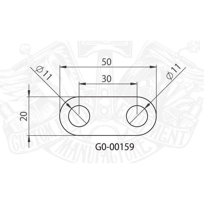 GOODS グッズ ツインホールプレート 10mm-10mm (3t) 汎用 汎用ステー | GOODS | 03