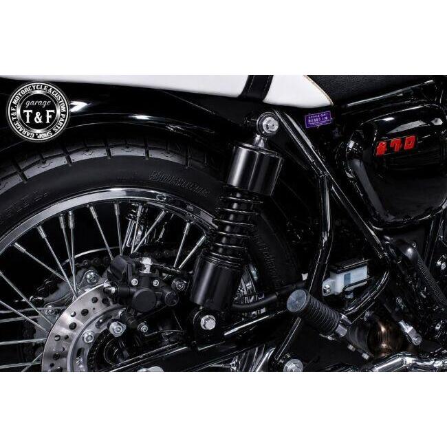 スチール製 ブラックマフラー 2本セット Garage T＆F ガレージ ツインサスペンション 265mm カラー：ブラック