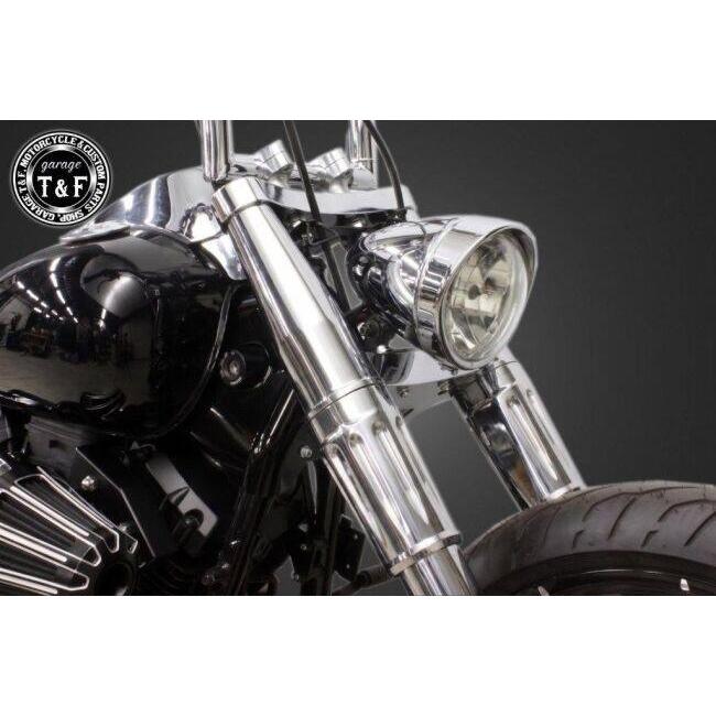 C42　ドラッグスター400クラシック　純正トリプルトゥリーフォークカバーSET Garage T＆F ガレージ フォークカバー ガレージT＆F製トリプルトゥリー